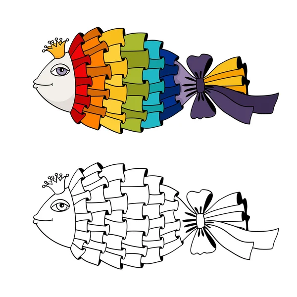 Colorante per pesci arcobaleno — Vettoriale Stock