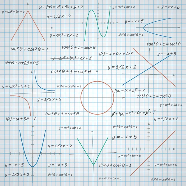 Matematika papírové pozadí — Stockový vektor