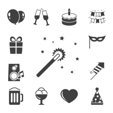 kutlama Iconset, kontrast düz