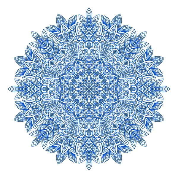 Okrasná kola snowflake vzor — Stockový vektor