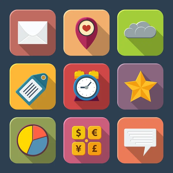 Iconen van sociale media — Stockvector