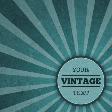 Vintage sunburst reklam şablon