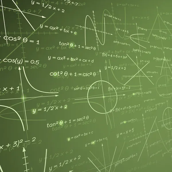 Mathematics chalk board background — Stock Vector