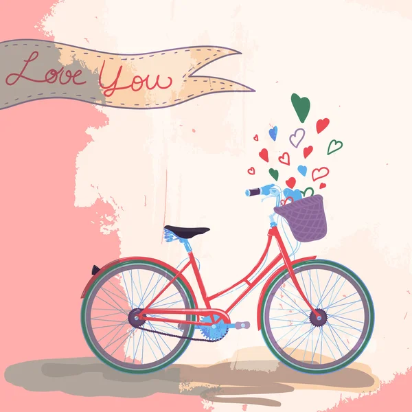Ποδήλατο σας αγαπά — Διανυσματικό Αρχείο