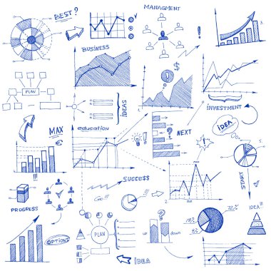 Infographic tasarım öğeleri doodle