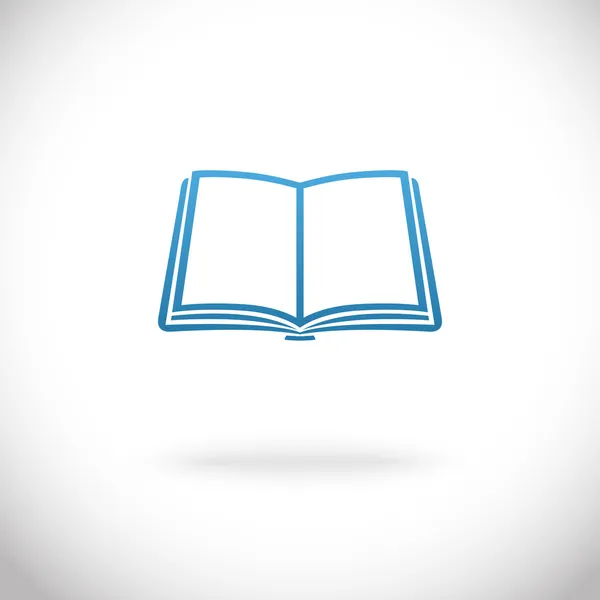 Libro abierto icono — Vector de stock