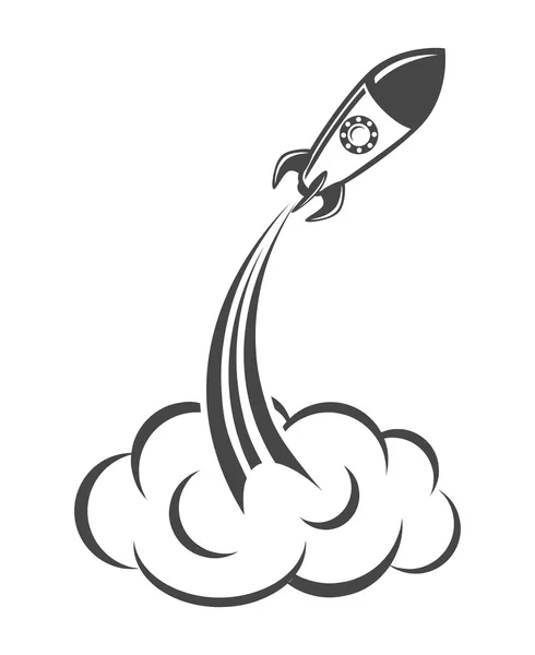 Rocket ship launch — Stock Vector