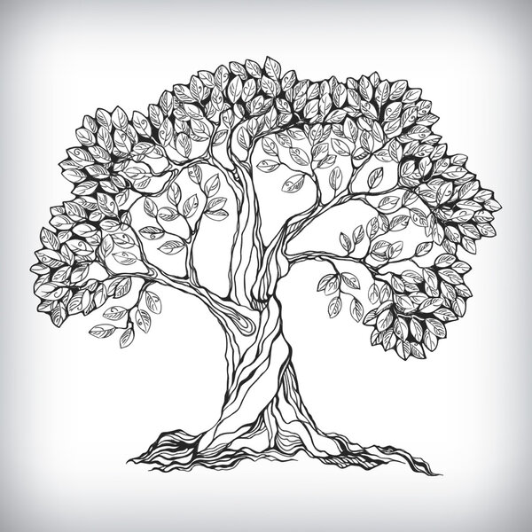 Hand drawn tree symbol