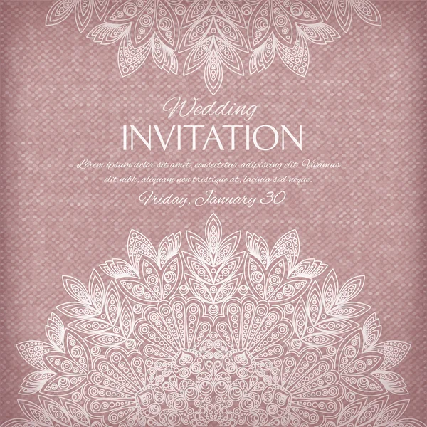 Invitación ornamental colores plata y pastel — Vector de stock