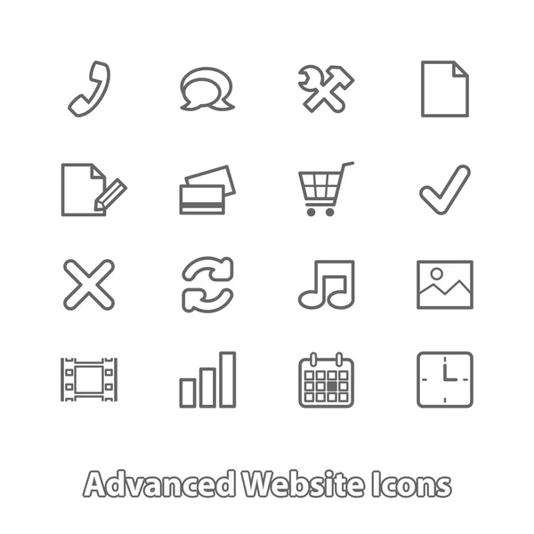 Conjunto de iconos del sitio web para compras en línea, plano de contorno — Archivo Imágenes Vectoriales