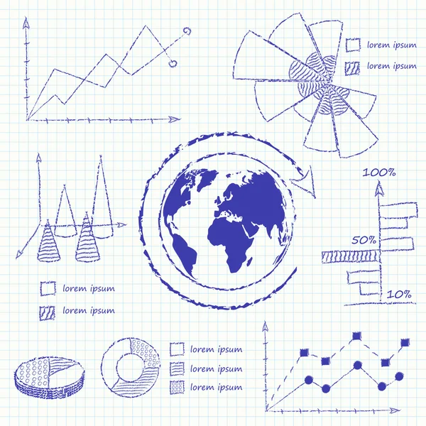 Samling av infographic diagram — Stock vektor