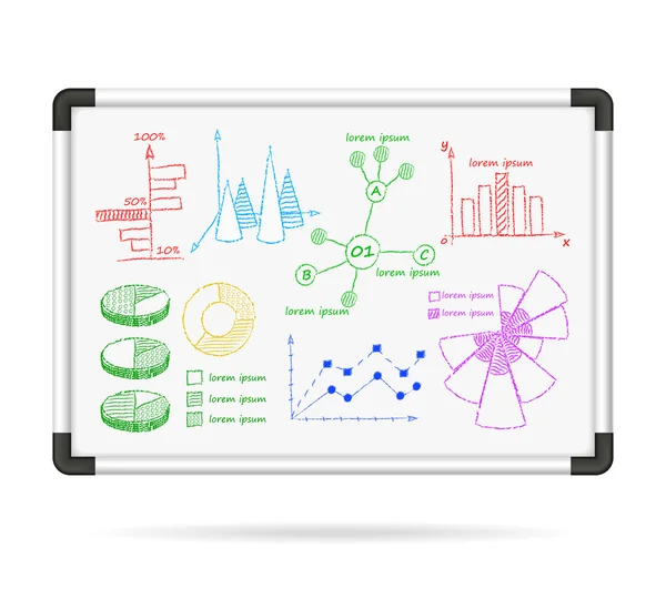 Markör styrelsen infographic diagram — Stock vektor