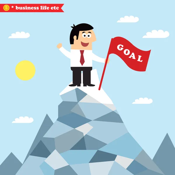 Business goal achievement — Stock Vector