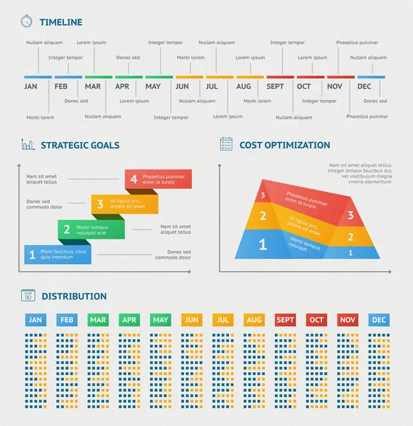 Iş infographics grafik — Stok Vektör