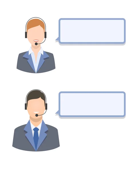 Call center agents — Stock Vector