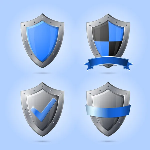 Collection of shield emblems — Stock Vector