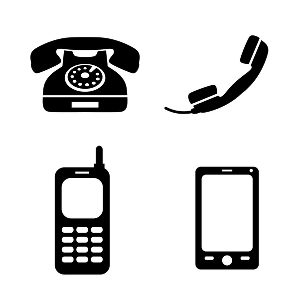 Collection of phone icons — Stock Vector