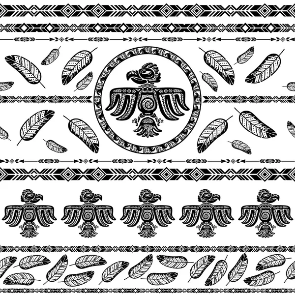 Indian tribal pattern background — Stock Vector