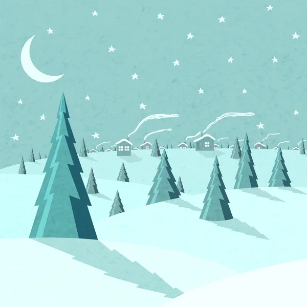 Winterlandschap — Stockvector