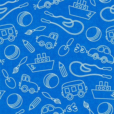 Dikişsiz doodle çocuk oyuncakları desen