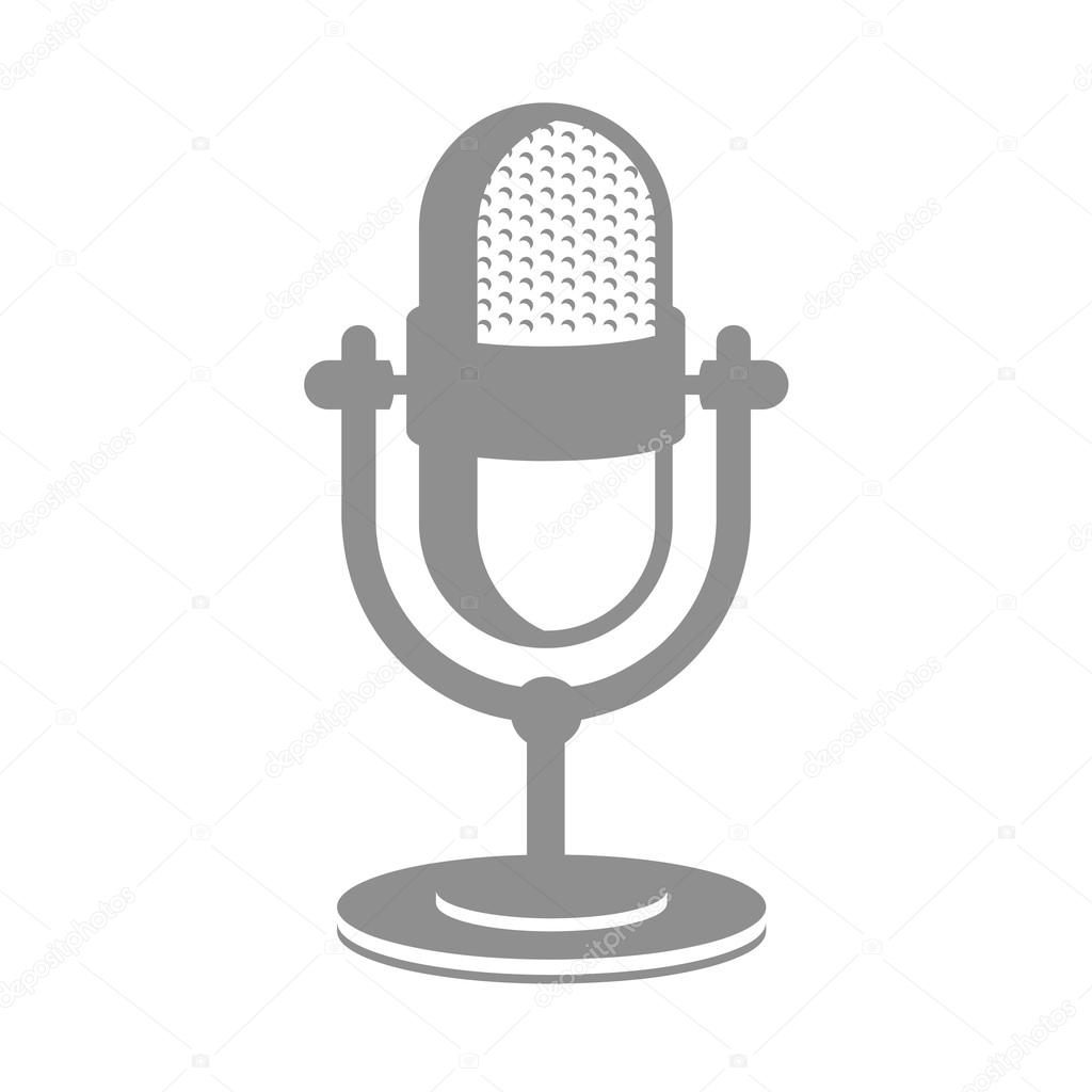Retro microphone icon