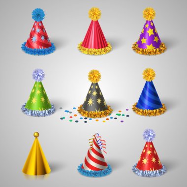 parti şapkası Icons set