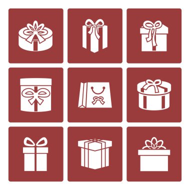 online teslimat Web sitesi için mevcut kutuları Icons set