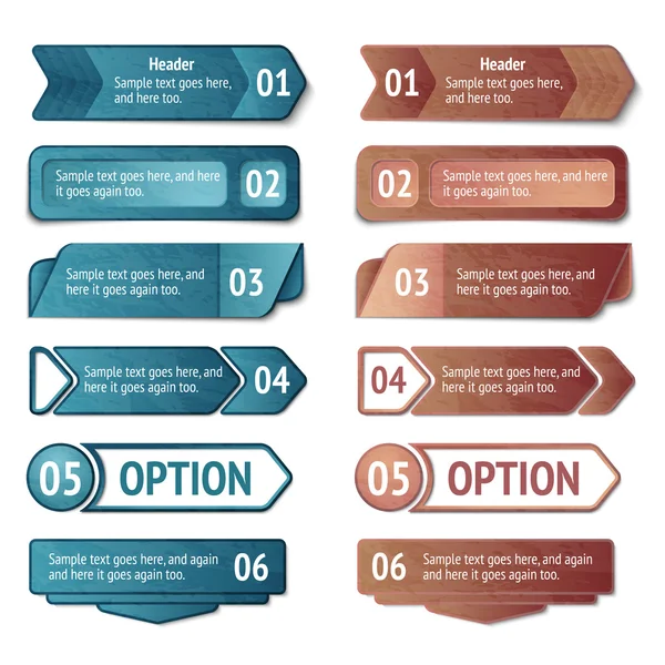 Retro-Karton-Infografik Optionen — Stockvektor