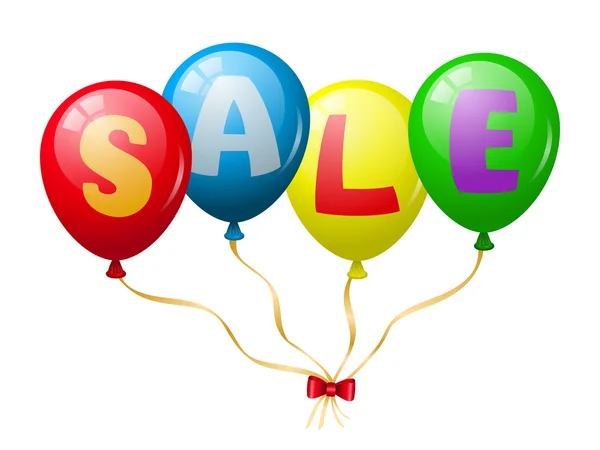 Promoção de venda balões coloridos —  Vetores de Stock