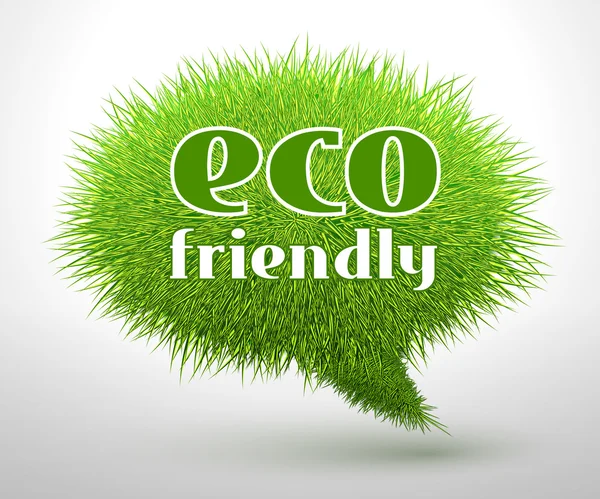 Eco Przyjacielski pojęcie lub godło — Wektor stockowy