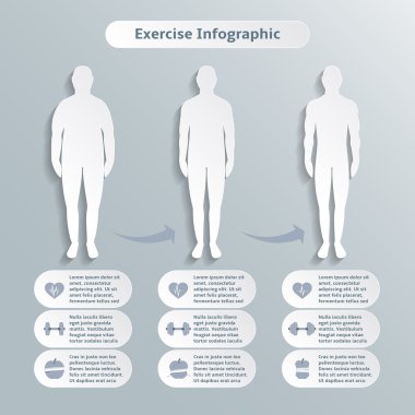 Infographic öğeleri erkekler fitness için