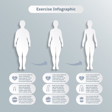 Infographic elemanları kadın fitness için
