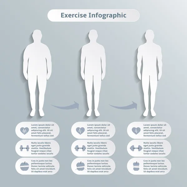 Infographic öğeleri erkekler fitness için — Stok Vektör