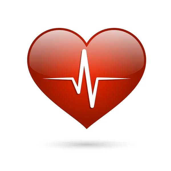 Icono de ritmo cardíaco — Vector de stock
