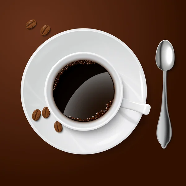 现实的白与黑咖啡 — 图库矢量图片