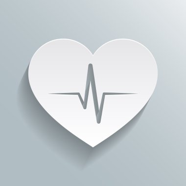 Heart beat rate icon clipart