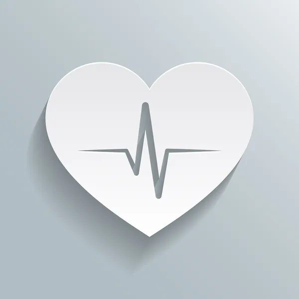 Heart beat rate icon — Stock Vector