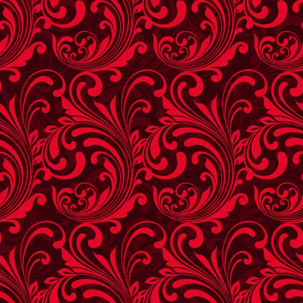 Padrão sem costura ornamental vermelho brilhante — Vetor de Stock