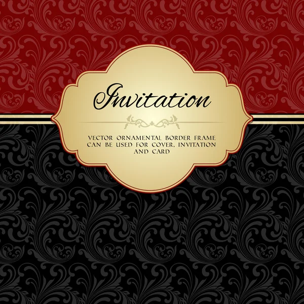 Enveloppe d'album ornementale rouge foncé — Image vectorielle