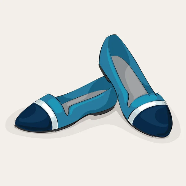 Ballerines bleues — Image vectorielle