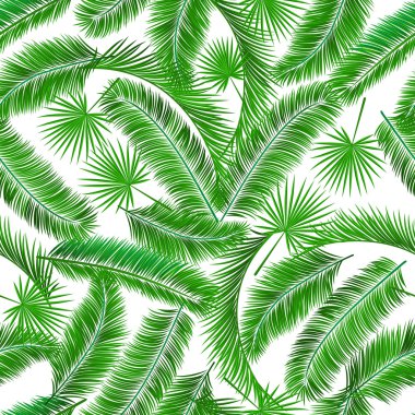 Tropical palm tree seampless pattern clipart