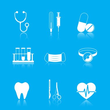 Sağlık araçları Icons set