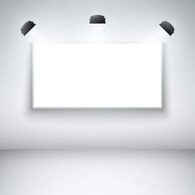 Işıklı boş Galeri çerçeve