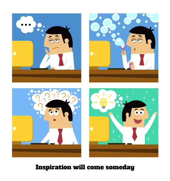 Inspiration kommer — Stock vektor