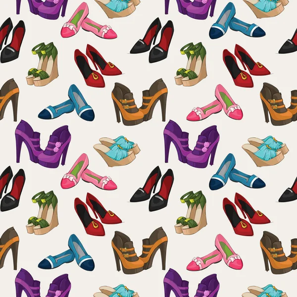 Modèle de chaussures de mode femme sans couture — Image vectorielle