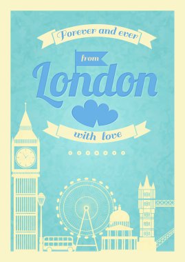 Londra vintage retro posteri seviyorum