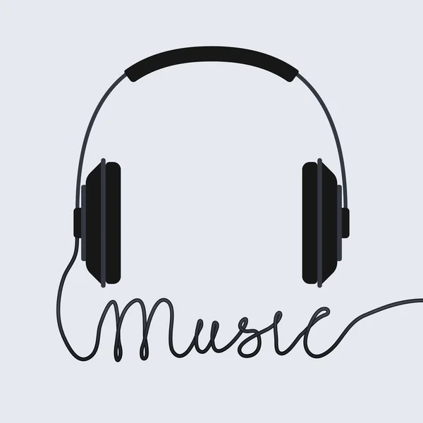 Icono de auriculares de música — Vector de stock