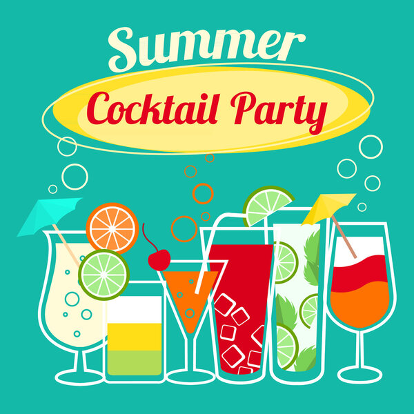 Summer cocktails party template