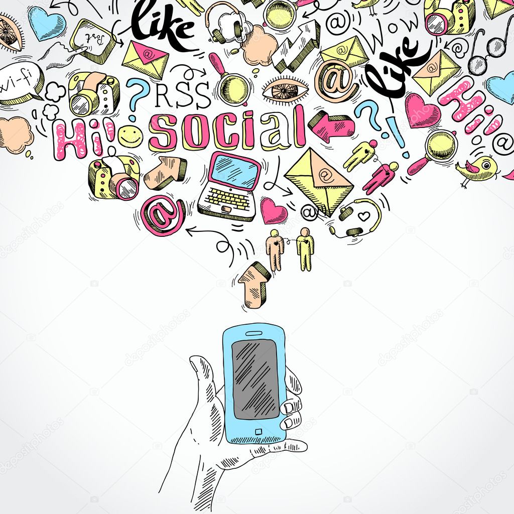 Mobile smartphone social media applications