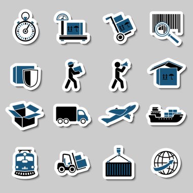 Transportation Services Stickers Collection clipart